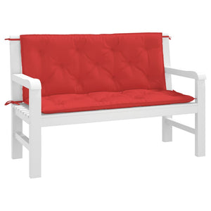 Gartenbank Auflagen Rot 120x50 cm, 2er Set