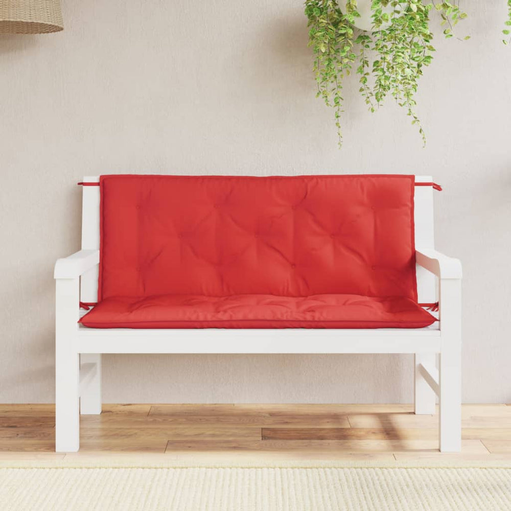Gartenbank Auflagen Rot 120x50 cm, 2er Set