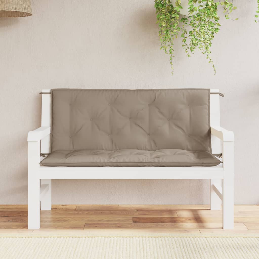 Gartenbank Auflagen 2er Set Taupe 120x50 cm