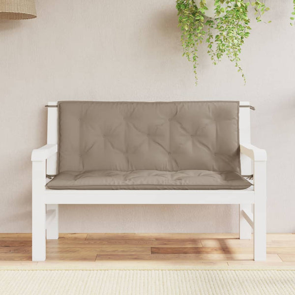 Gartenbank Auflagen 2er Set Taupe 120x50 cm