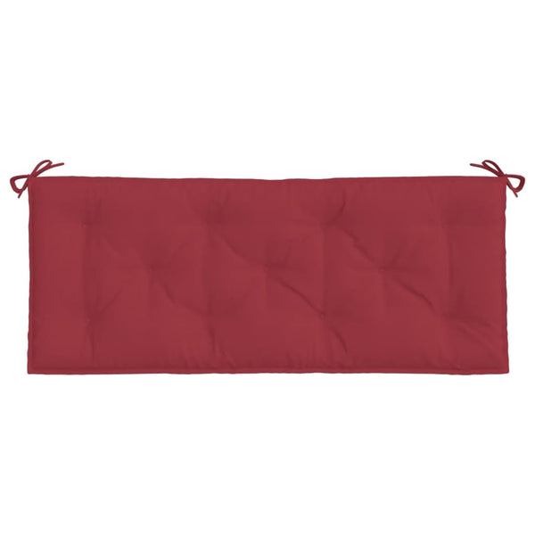 Weinrote Gartenbank Auflagen 120x50 cm, 2er Set