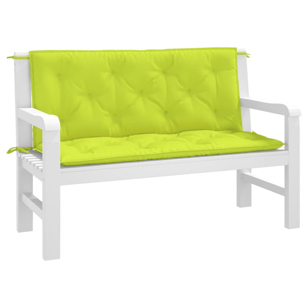 Gartenbank Auflagen Knallgrün 120x50cm 2er Set