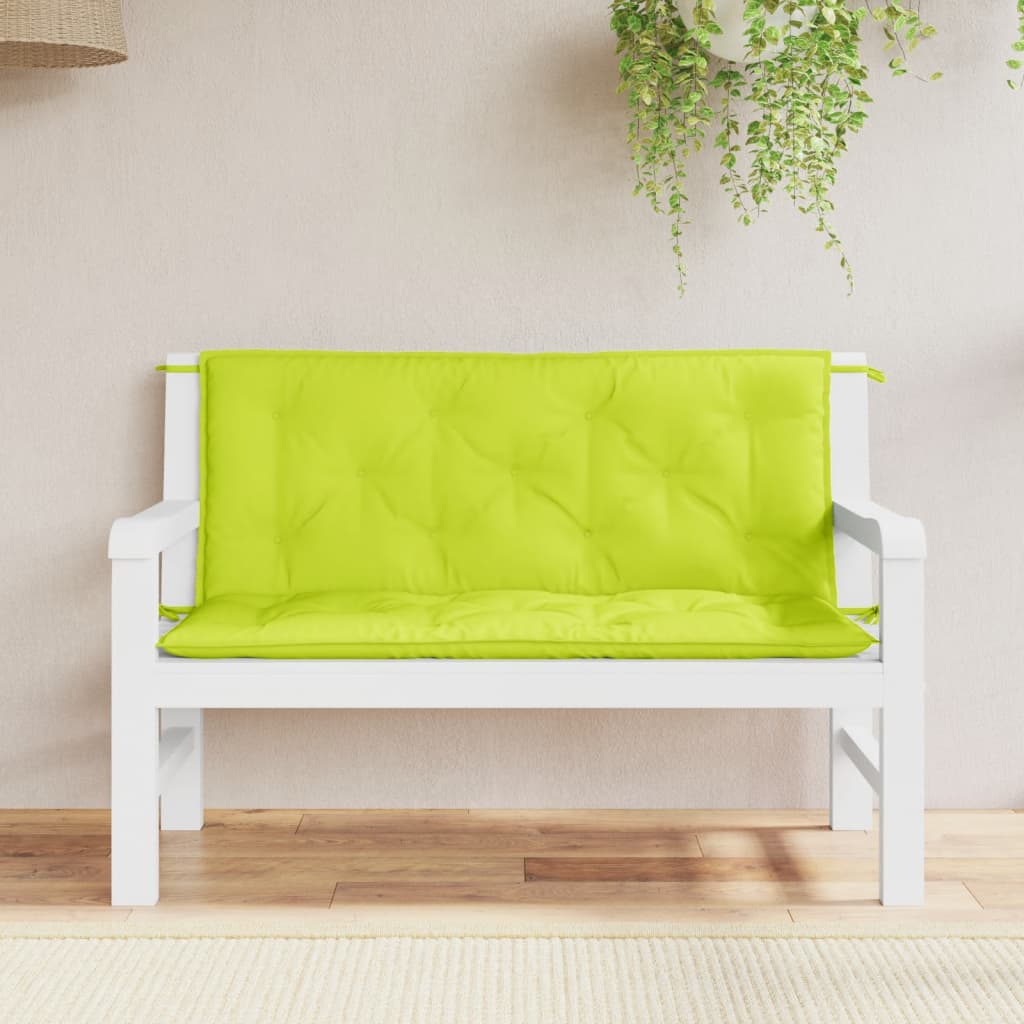 Gartenbank Auflagen Knallgrün 120x50cm 2er Set