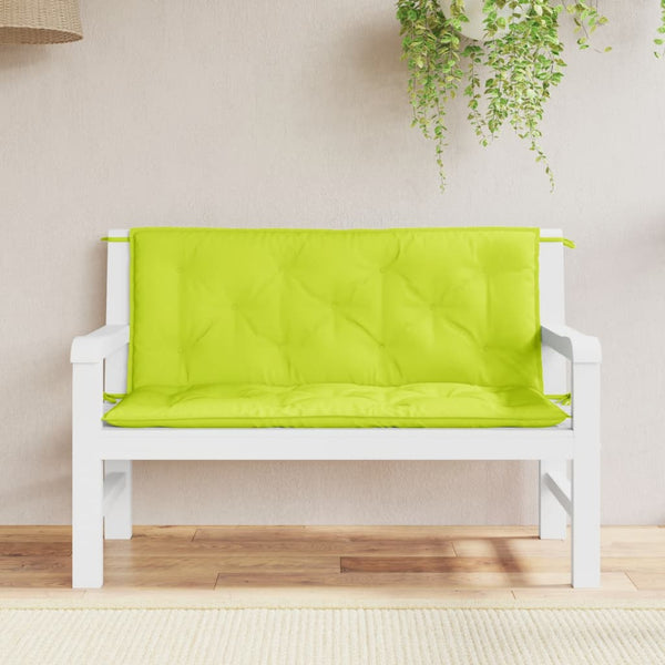 Gartenbank Auflagen Knallgrün 120x50cm 2er Set