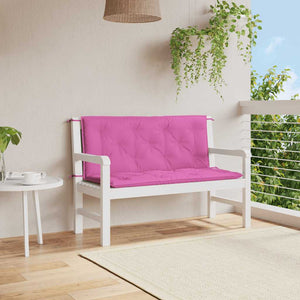 Rosa Gartenbank Auflagen 120x50 cm, 2er Set