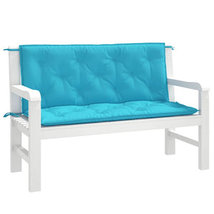 Türkise Gartenbank Auflagen 120x50 cm, 2er Set
