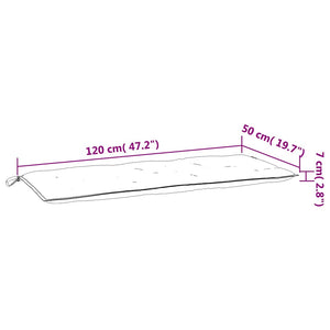 Türkise Gartenbank Auflagen 120x50 cm, 2er Set