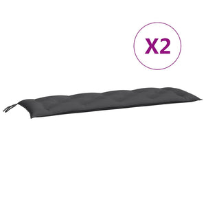 Gartenbank Auflagen Anthrazit 150 cm, 2er Set
