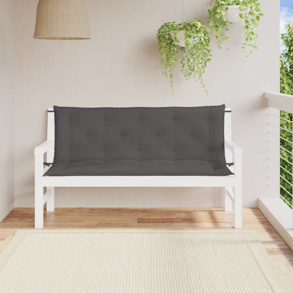 Gartenbank Auflagen Anthrazit 150 cm, 2er Set