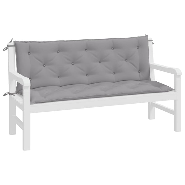 Gartenbank Auflagen Grau 150x50 cm, 2er Set
