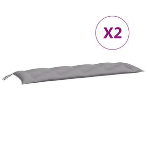 Gartenbank Auflagen Grau 150x50 cm, 2er Set