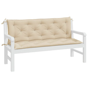 Beige Gartenbank Auflagen 150x50 cm, 2er Set