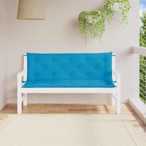 Gartenbank Auflagen Hellblau 150x50x7 cm, 2er Set