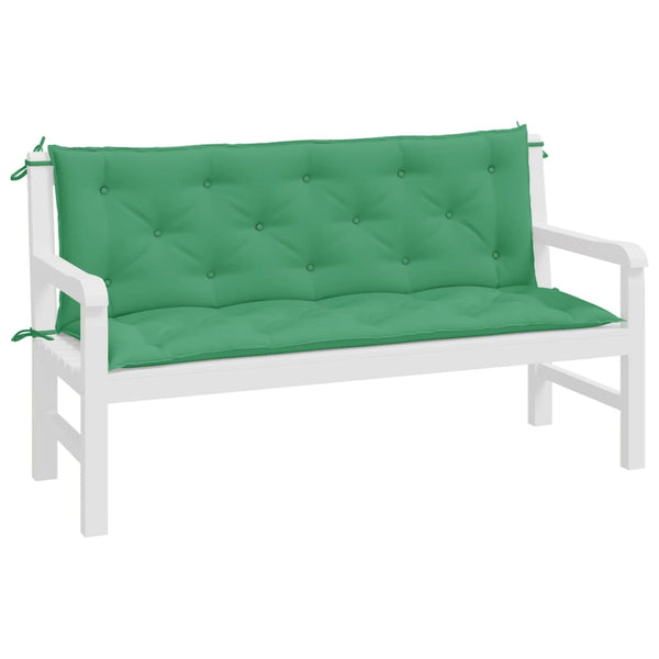 Grüne Gartenbank Auflagen 150 cm, 2er-Set