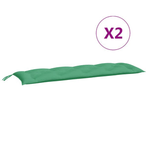Grüne Gartenbank Auflagen 150 cm, 2er-Set