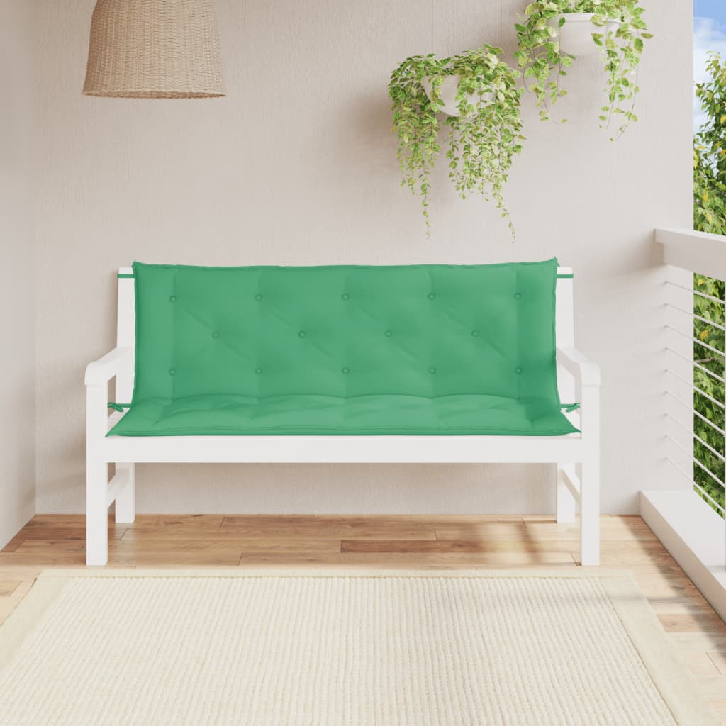 Grüne Gartenbank Auflagen 150 cm, 2er-Set