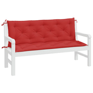 Gartenbank Auflagen Rot 150x50 cm, 2er Set