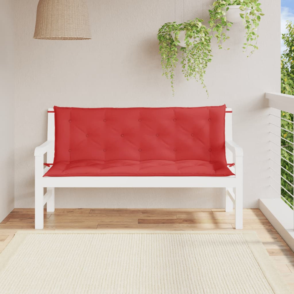 Gartenbank Auflagen Rot 150x50 cm, 2er Set