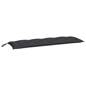 Gartenbank Auflagen Schwarz 150x50x7 cm, 2er Set