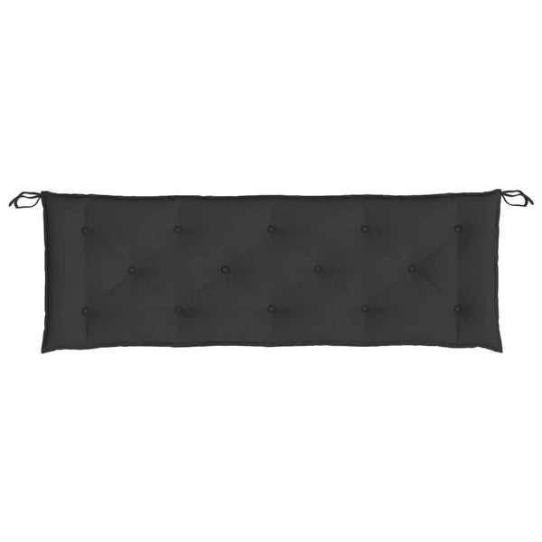 Gartenbank Auflagen Schwarz 150x50x7 cm, 2er Set