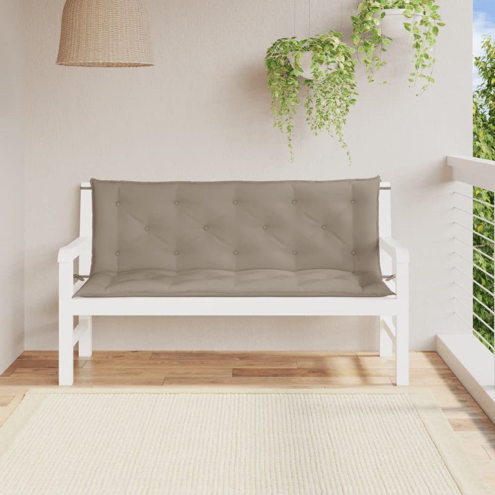 Gartenbank Auflagen Taupe 150x50 cm 2er Set