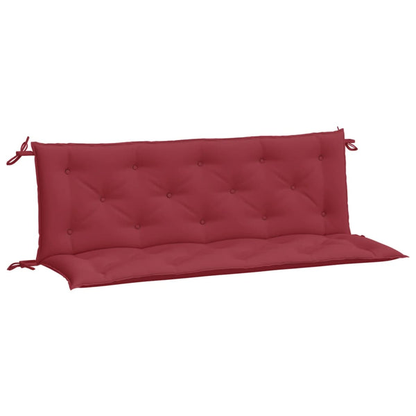 Weinrote Gartenbankauflagen, 2er Set, 150 cm