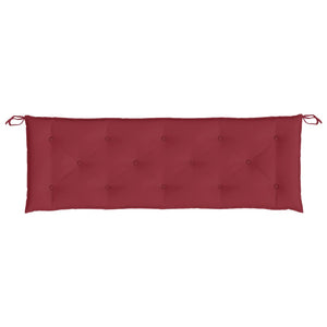 Weinrote Gartenbankauflagen, 2er Set, 150 cm