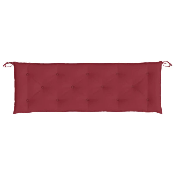 Weinrote Gartenbankauflagen, 2er Set, 150 cm