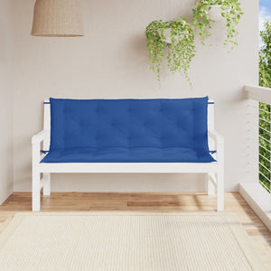 Gartenbank Auflagen Blau 150x50 cm 2er Set