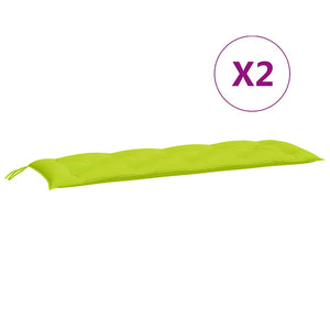Gartenbank Auflagen 2er Set Knallgrün 150 cm