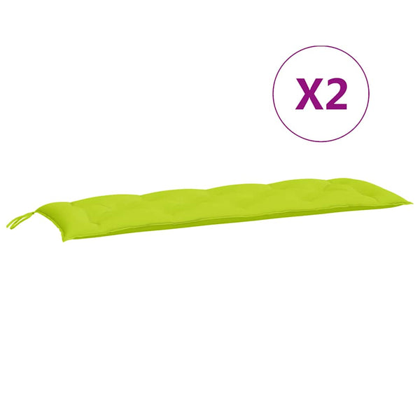 Gartenbank Auflagen 2er Set Knallgrün 150 cm