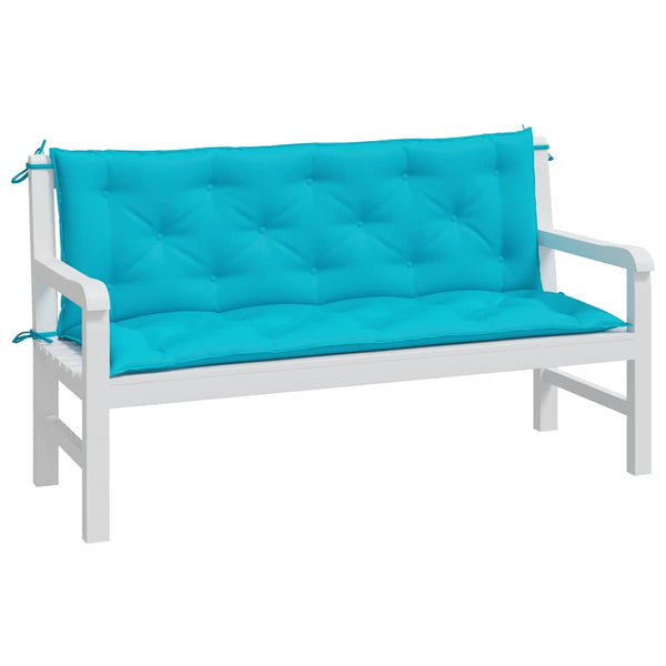 Türkise Gartenbank Auflagen 2er Set 150 cm