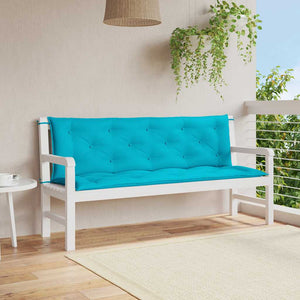 Türkise Gartenbank Auflagen 2er Set 150 cm