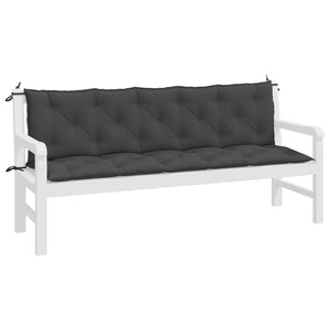 Gartenbank Auflagen 2er Set Anthrazit 180 cm