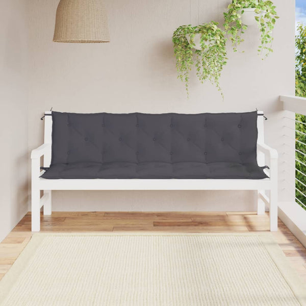 Gartenbank Auflagen 2er Set Anthrazit 180 cm