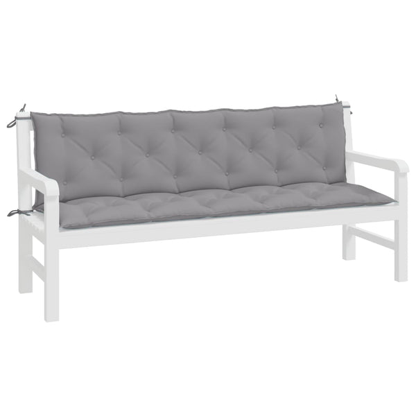 Gartenbank Auflagen 2er Set Grau 180 cm