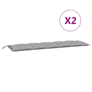 Gartenbank Auflagen 2er Set Grau 180 cm