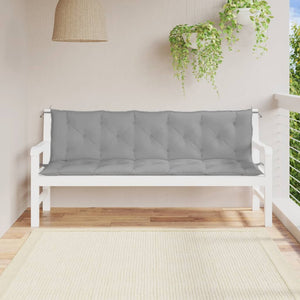 Gartenbank Auflagen 2er Set Grau 180 cm