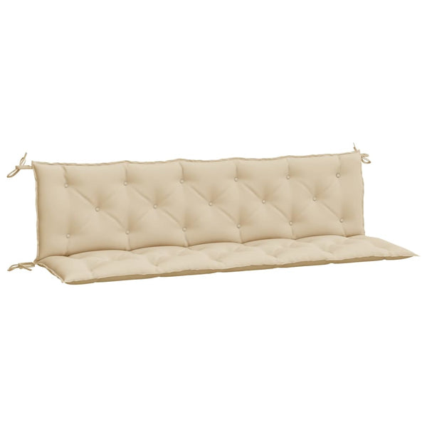 Beige Gartenbank Auflagen 180x50 cm, 2er Set