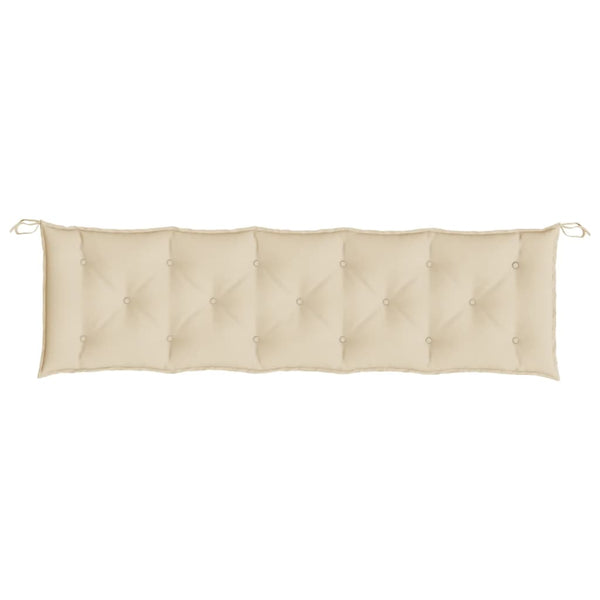 Beige Gartenbank Auflagen 180x50 cm, 2er Set
