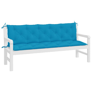 Gartenbank Auflagen Hellblau 180x50 cm, 2er Set