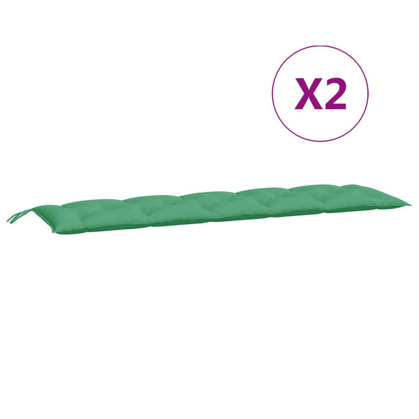 Gartenbank Auflagen Grün 180 cm, 2er-Set