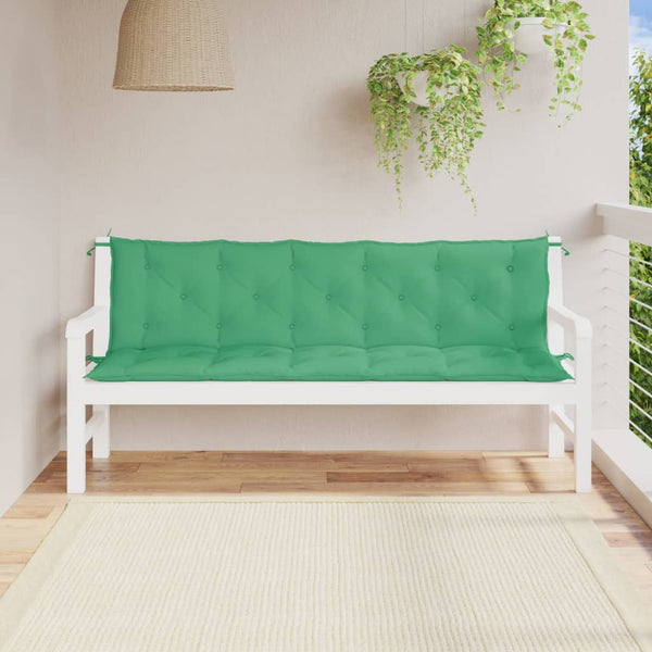 Gartenbank Auflagen Grün 180 cm, 2er-Set
