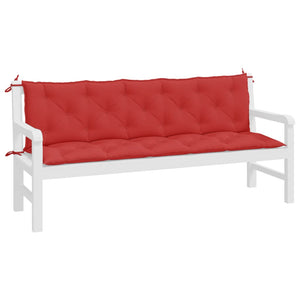 Gartenbank Auflagen Rot 180x50 cm, 2er Set