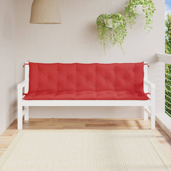 Gartenbank Auflagen Rot 180x50 cm, 2er Set