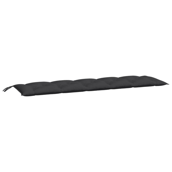 Gartenbank Auflagen Schwarz 180x50 cm, 2er Set