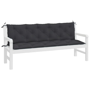 Gartenbank Auflagen Schwarz 180x50 cm, 2er Set