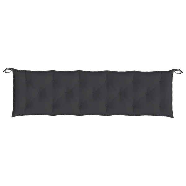Gartenbank Auflagen Schwarz 180x50 cm, 2er Set