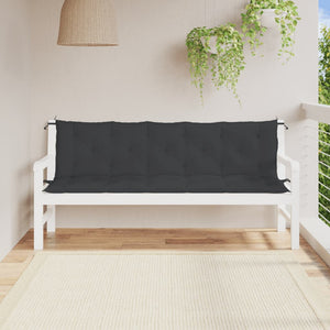 Gartenbank Auflagen Schwarz 180x50 cm, 2er Set