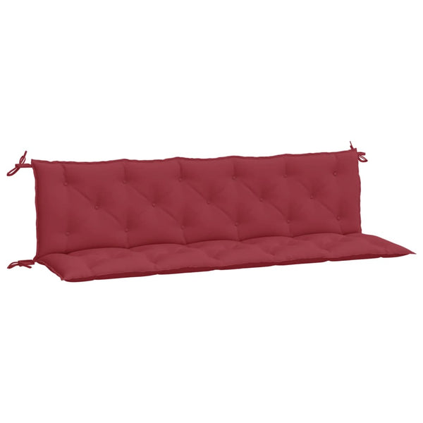 Weinrote Gartenbankauflagen, 2er Set, 180 cm